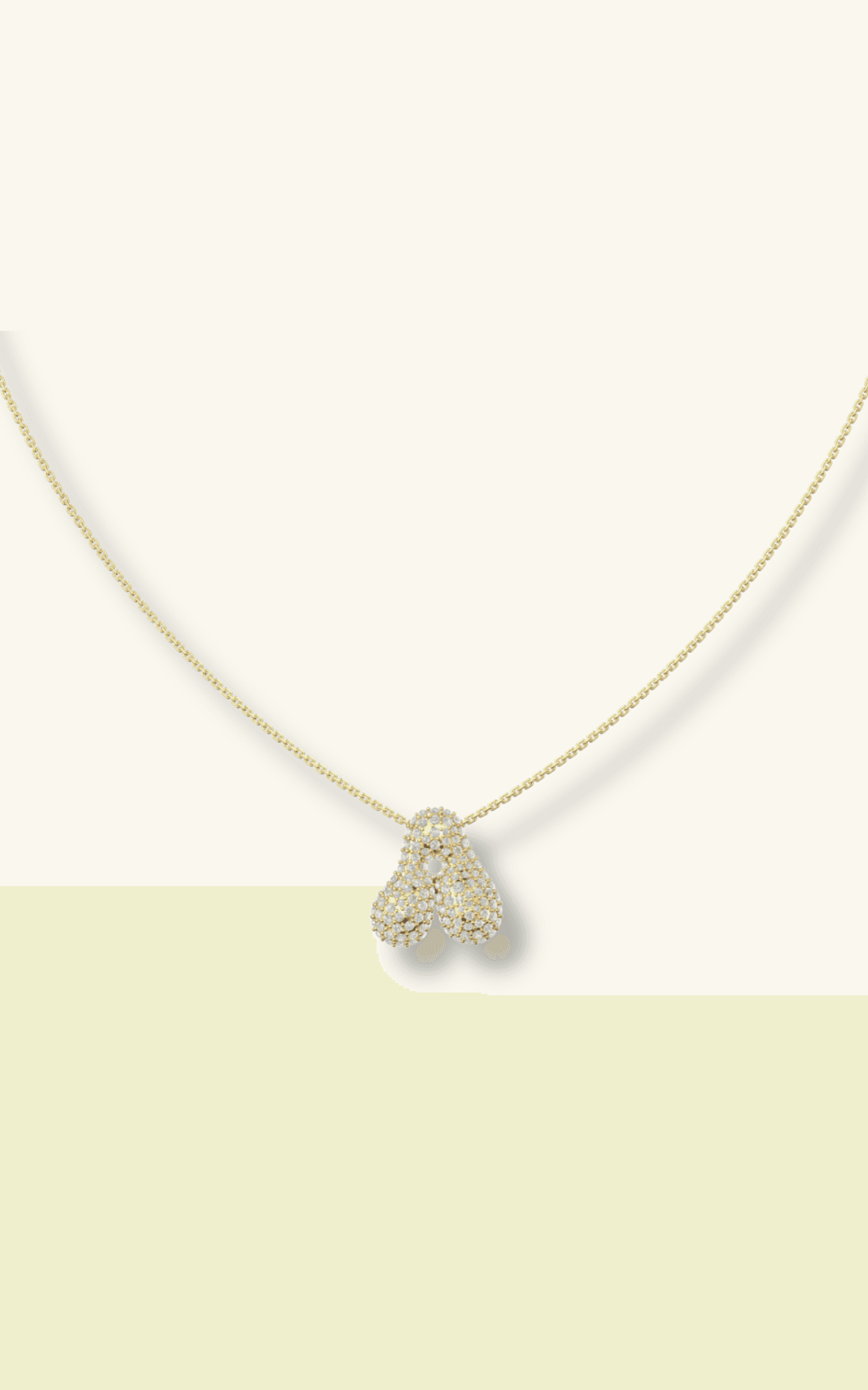 Bubble Letter A Necklace
